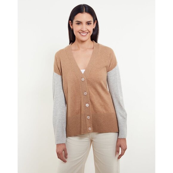 I-29. &Isla Charlie Longline Colorblock V-Cardi Sweater Small - Picture 1 of 1